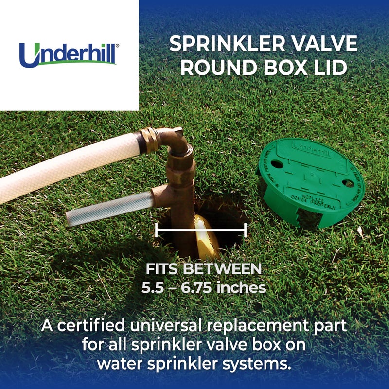 Underhill Sprinkler Valve Round Box Lid, VersaLid 6 Inch to 7 Inch Universal Cover for Automatic Irrigation System, Green, VL-6 - Image 2